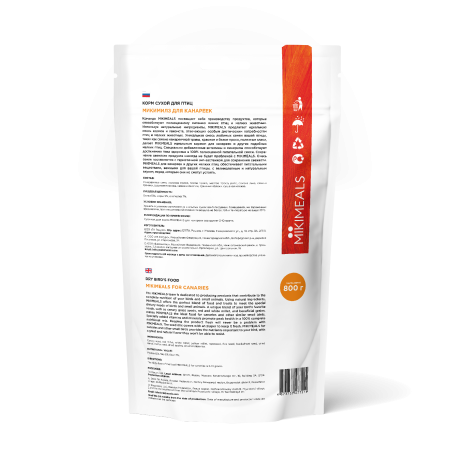 MIKIMEALS Корм для канареек, 800 гр